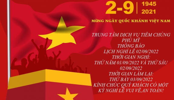 THÔNG BÁO NGHỈ LÊ MỒNG 02/09/2022