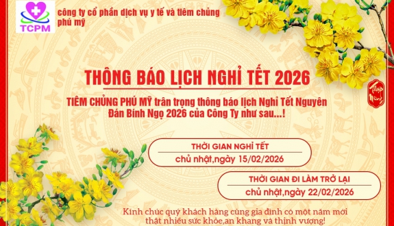 TCPM Thông Báo Lịch Nghỉ Lễ Tết Nguyên Đán Bính Ngọ 2026