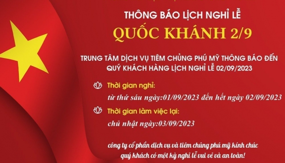 THÔNG BÁO NGHỈ LÊ MỒNG 02/09/2023